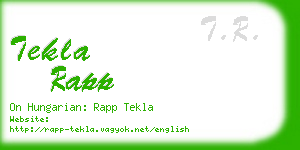tekla rapp business card